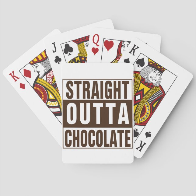 Straight Outta Brown Chocolate Playing Cards (Back)