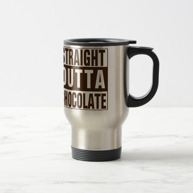 Straight Outta Brown Chocolate Travel Mug (Right)