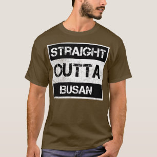 Straight Outta Busan South Korea Vintage Distresse T-Shirt