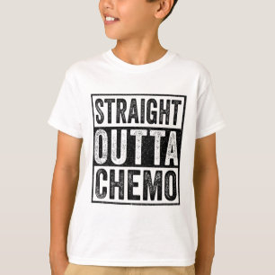 Straight Outta Chemo Funny Byttle Cancer Awareness T-Shirt
