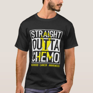Straight Outta Chemo Gold Ribbon Childhood Cancer T-Shirt
