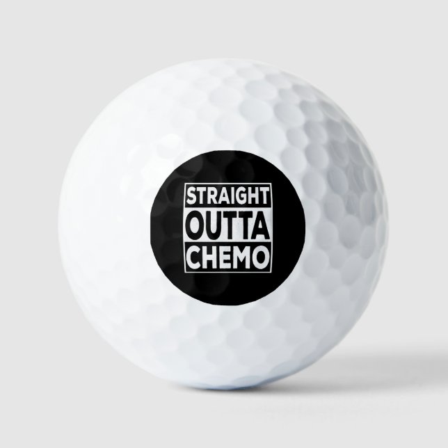 Straight Outta Chemo Golf Balls (Front)