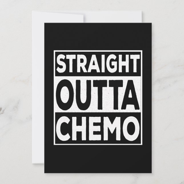 Straight Outta Chemo Invitation (Front)