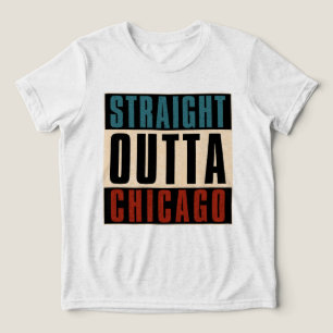 Straight Outta Chicago Illinois IL USA Tri-Blend Shirt