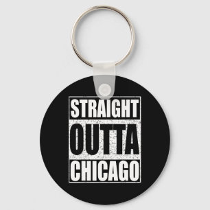 Straight Outta Chicago Illinois State Key Ring