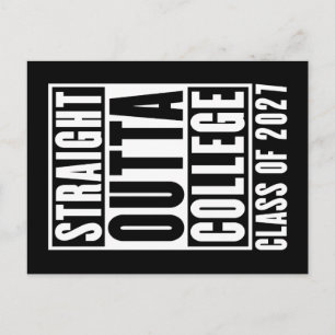 Straight Outta College Class of 2027 Postcard