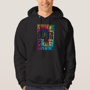 Straight Outta College Graduation 2022 Tie Dye Sen Hoodie