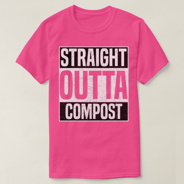 Straight Outta Compost Funny Gardening Gardeners M T-Shirt (Design Front)