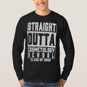 Straight Outta Cosmetology School Boys Kids Gradua T-Shirt