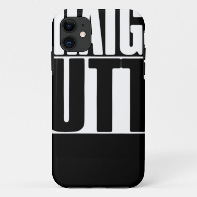 STRAIGHT OUTTA CUSTOM YOUR TEXT HERE TEE Case-Mate iPhone CASE (Back)