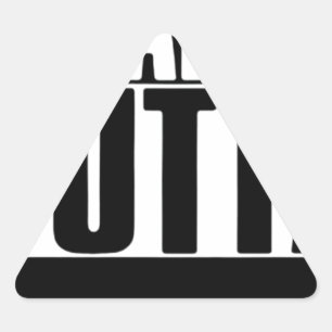 STRAIGHT OUTTA CUSTOM YOUR TEXT HERE TEE TRIANGLE STICKER