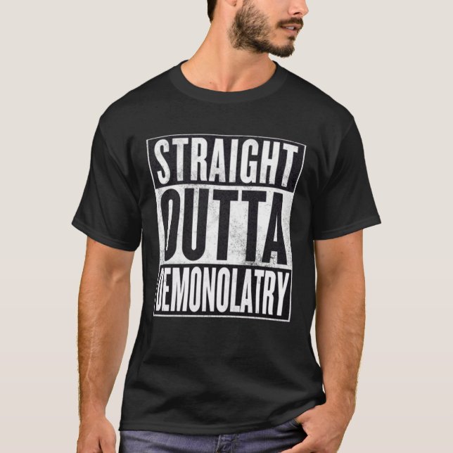 Straight Outta Demonolatry Occult Graphic Tee (Front)