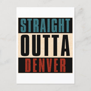 Straight Outta Denver Colorado CO USA Holiday Postcard