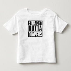 Straight Outta Diapers – Funny Potty Training Toddler T-Shirt