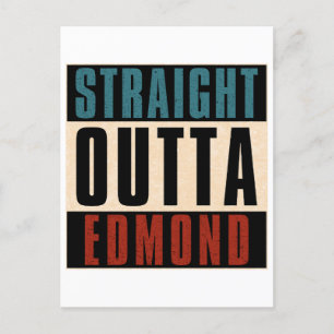 Straight Outta Edmond Oklahoma OK Postcard