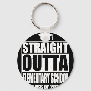 Straight Outta Elementary School Graduation 2026 G Key Ring