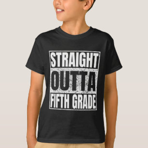 Straight Outta Fifth Grade Funny Cl 2026 Grad Grad T-Shirt