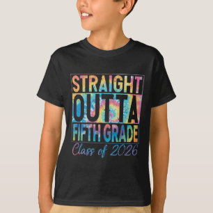 Straight Outta Fifth Grade Graduate Funny 2026 Fif T-Shirt