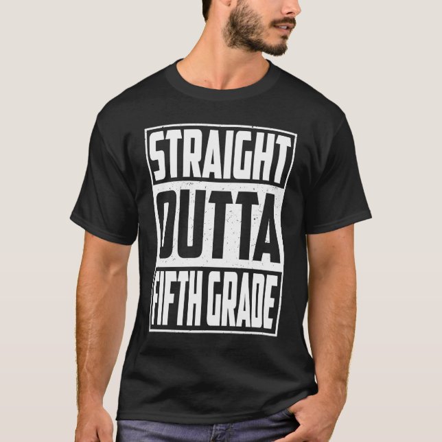 Straight Outta Fifth Grade Graduation Kids Boys 5t T-Shirt (Front)