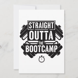 Straight Outta Fitness gym Workout  Holiday Card