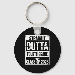 Straight outta fourth grade graduation class of key ring