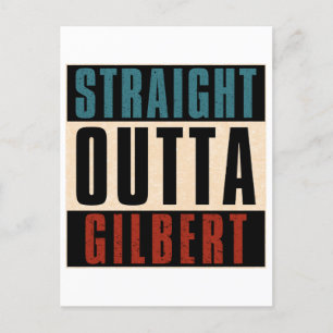 Straight Outta Gilbert Arizona AZ Holiday Postcard