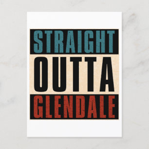 Straight Outta Glendale Arizona AZ Holiday Postcard