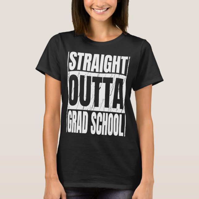 Straight Outta Grad School Graduation Kids Boys Gi T-Shirt (Front)
