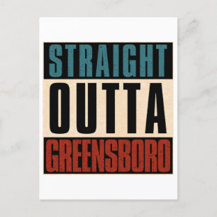 Straight Outta Greensboro North Carolina NC Postcard
