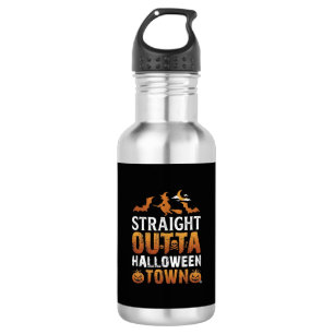 Straight Outta Halloween Town Witch Moon Bats Pump 532 Ml Water Bottle