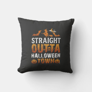 Straight Outta Halloween Town Witch Moon Bats Pump Cushion