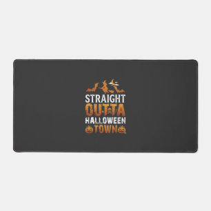 Straight Outta Halloween Town Witch Moon Bats Pump Desk Mat