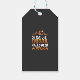 Straight Outta Halloween Town Witch Moon Bats Pump Gift Tags