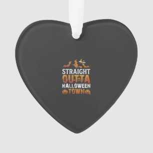 Straight Outta Halloween Town Witch Moon Bats Pump Ornament