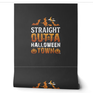 Straight Outta Halloween Town Witch Moon Bats Pump Wallpaper