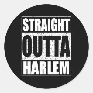 Straight Outta Harlem Classic Round Sticker