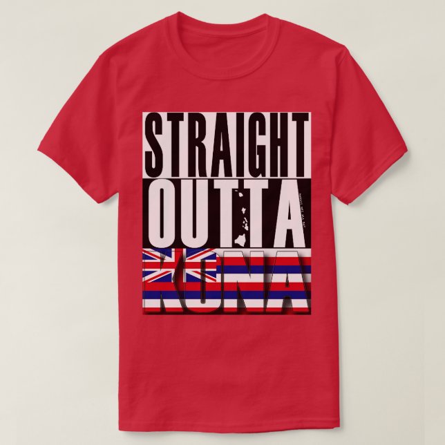 Straight Outta Hawaii State Flag by Hawaii Nei All T-Shirt (Design Front)