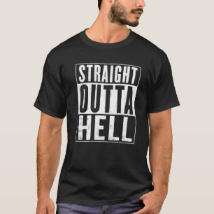 Straight Outta Hell Vintage Distressed Funny T-Shirt
