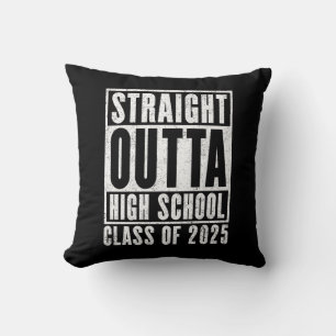 Straight Outta High School 2025 (Distressed) Cushion