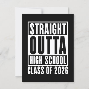 Straight Outta High School Class of 2026 Postcard