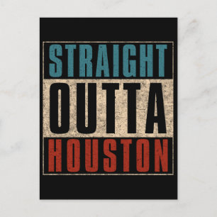 Straight Outta Houston Texas TX USA Postcard