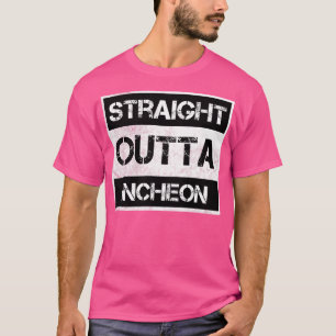 Straight Outta Incheon South Korea Vintage Distres T-Shirt