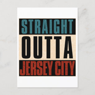 Straight Outta Jersey City New Jersey NJ Holiday Postcard