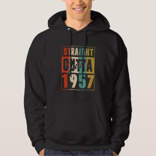 Straight Outta June 1957 Vintage Men Women {B]th B Hoodie