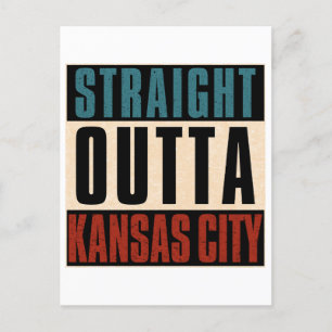 Straight Outta Kansas City Missouri MO Holiday Postcard
