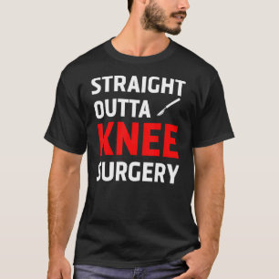 Straight Outta Knee Surgery Retro Get Well 9 T-Shirt