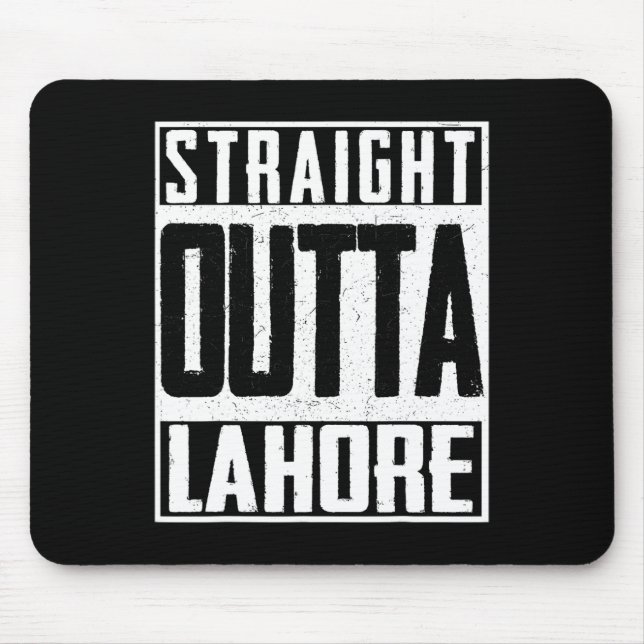 Straight Outta Lahore Pakistan Pakistani Cricket-f Mouse Mat (Front)