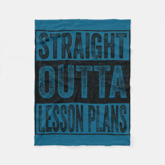 Straight outta lesson plans class of 2026 graduate fleece blanket
