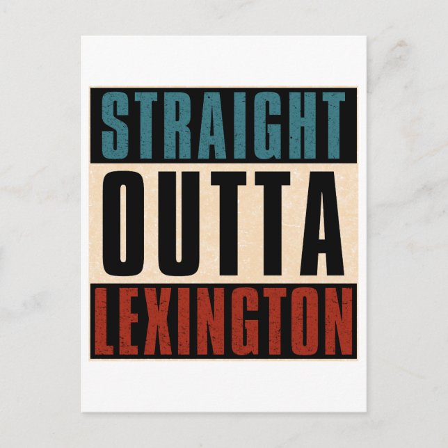 Straight Outta Lexington Kentucky KY Holiday Postcard (Front)
