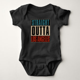 Straight Outta Los Angeles California CA USA Baby Bodysuit